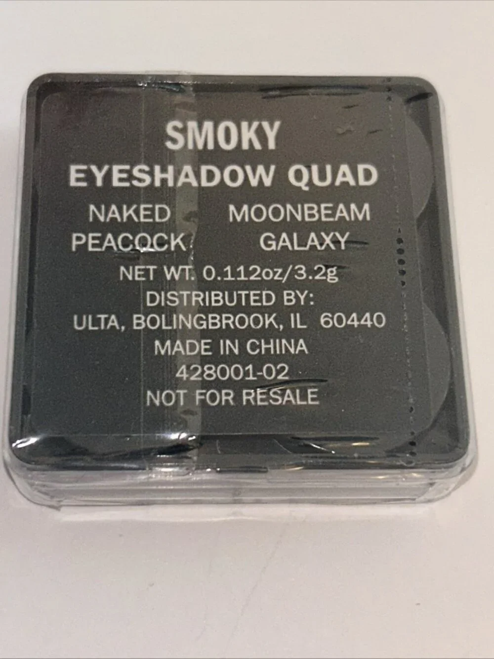 Ulta Eyeshadow Smoky Quad Naked Peacock Moonbeam Galaxy net wt. 0.112oz sealed